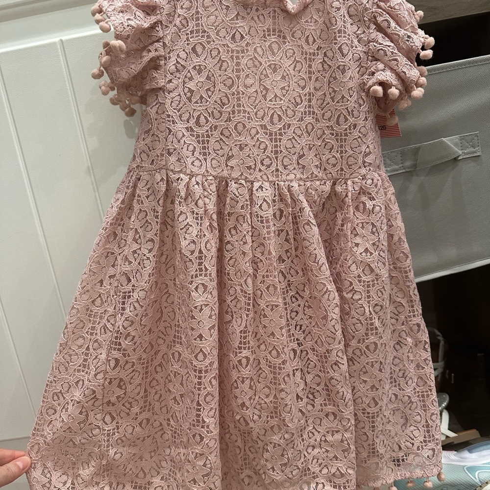 Pink Lace Kids Dress